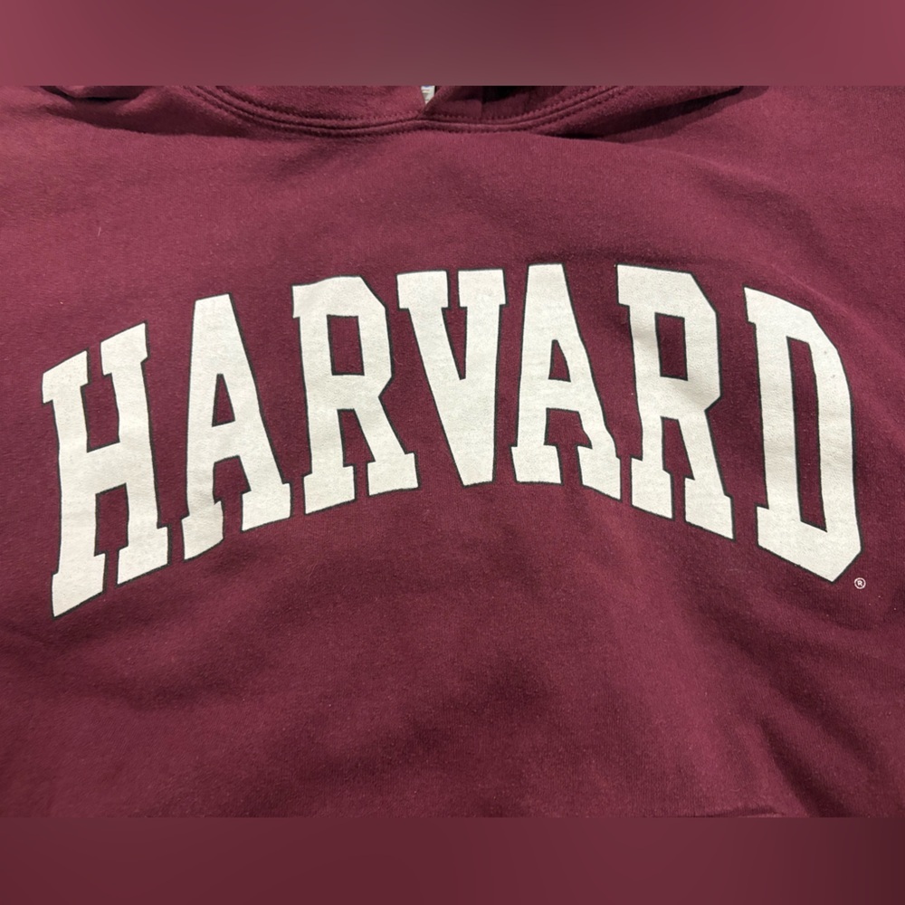 Glidan Maroon Red White Lettering HARVARD Sweater Women’s Size Medium - Picture 5 of 5